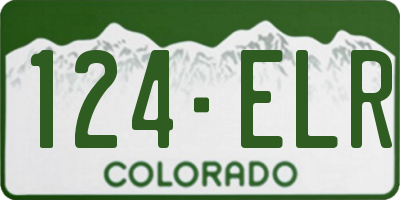 CO license plate 124ELR