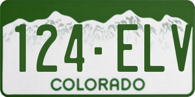 CO license plate 124ELV