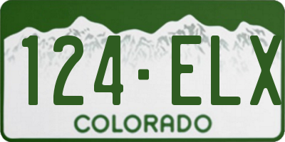 CO license plate 124ELX