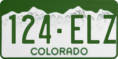 CO license plate 124ELZ