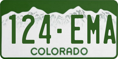 CO license plate 124EMA