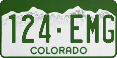 CO license plate 124EMG