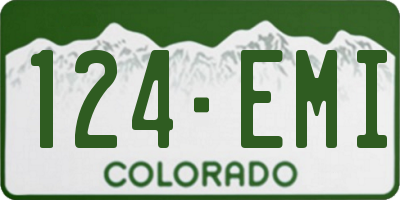 CO license plate 124EMI