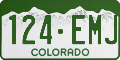 CO license plate 124EMJ