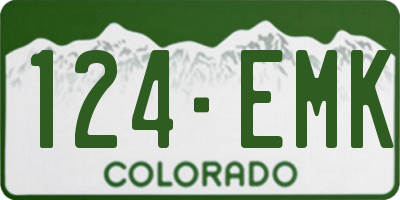 CO license plate 124EMK