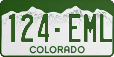 CO license plate 124EML