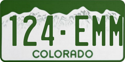 CO license plate 124EMM