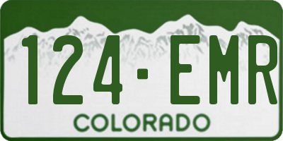 CO license plate 124EMR