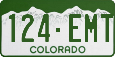 CO license plate 124EMT