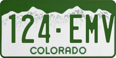 CO license plate 124EMV