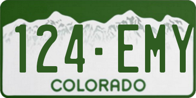 CO license plate 124EMY