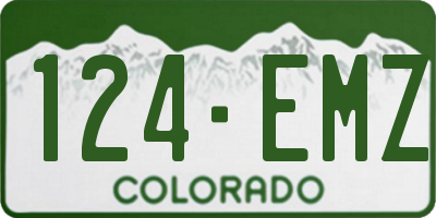 CO license plate 124EMZ