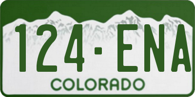 CO license plate 124ENA