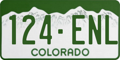 CO license plate 124ENL