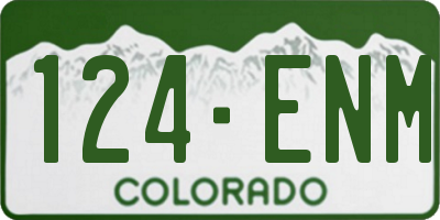 CO license plate 124ENM