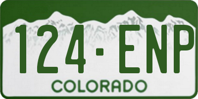 CO license plate 124ENP