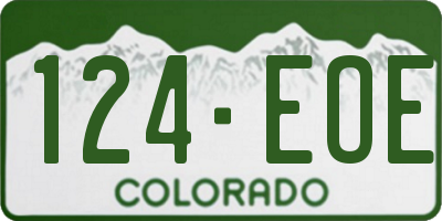 CO license plate 124EOE