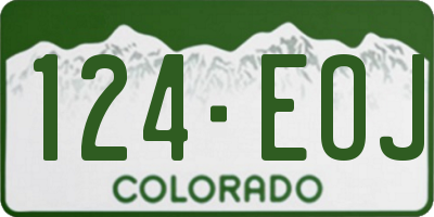 CO license plate 124EOJ