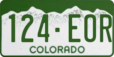 CO license plate 124EOR
