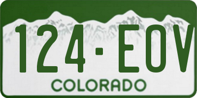 CO license plate 124EOV