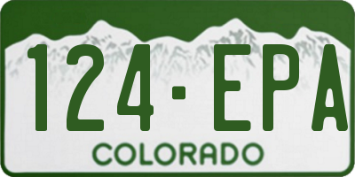 CO license plate 124EPA