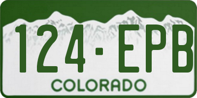 CO license plate 124EPB