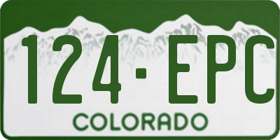 CO license plate 124EPC
