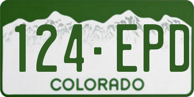 CO license plate 124EPD