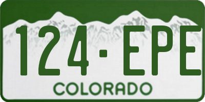 CO license plate 124EPE