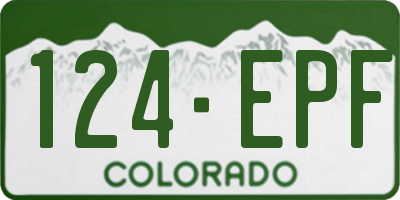 CO license plate 124EPF