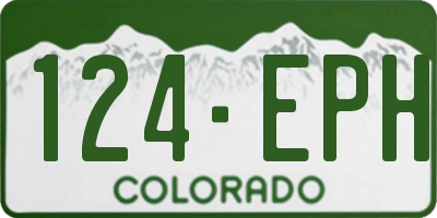 CO license plate 124EPH