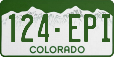 CO license plate 124EPI