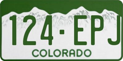 CO license plate 124EPJ