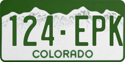 CO license plate 124EPK