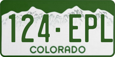 CO license plate 124EPL