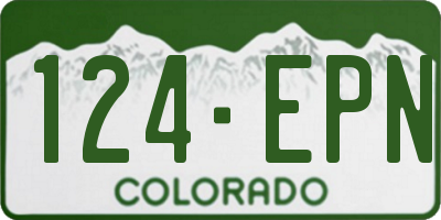 CO license plate 124EPN