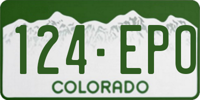 CO license plate 124EPO