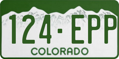 CO license plate 124EPP