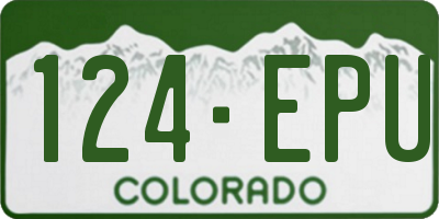 CO license plate 124EPU