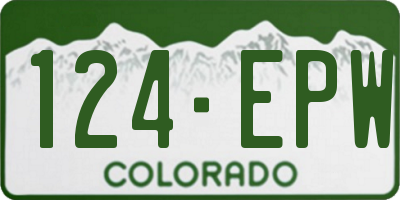CO license plate 124EPW