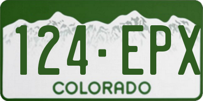 CO license plate 124EPX