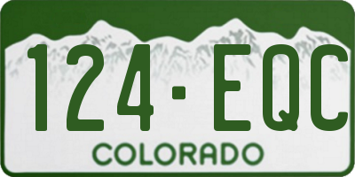 CO license plate 124EQC