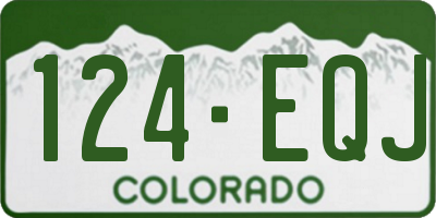 CO license plate 124EQJ
