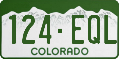 CO license plate 124EQL