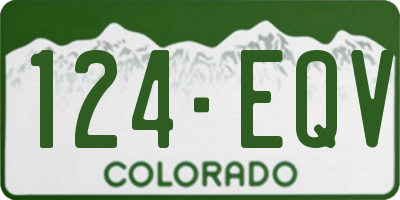 CO license plate 124EQV