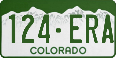 CO license plate 124ERA