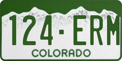 CO license plate 124ERM