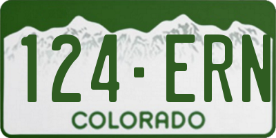 CO license plate 124ERN