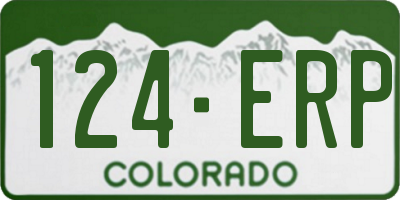 CO license plate 124ERP
