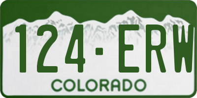 CO license plate 124ERW